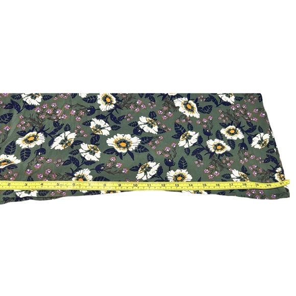 Free People Boho Floral Bell Sleeve XS Green Daisy Print Tunic Peasant Blouse - Picture 5 of 9